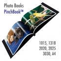 PinchBook - 2 x Album photo à pince (Tissu Noir) - Format : 10x15cm