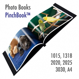 PinchBook- 2 Photo Book Cover (Black) Size : 13x18cm