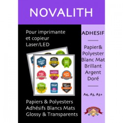 Polyester adhesif blanc satiné laser 155 µ - A4 (25 feuilles)