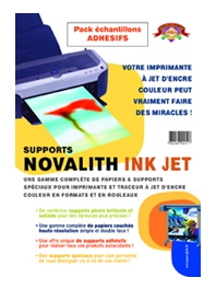Pochette échantillons Papiers Adhésifs NOVALITH Ink Jet - A4 (210x297mm)