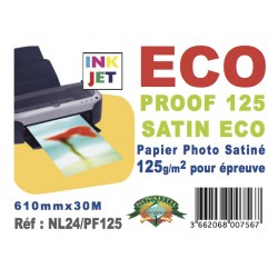 Proof 125 Satin ECO, ink jet digital proofing photo paper 125gsm - 24 inches roll (610mmx30M)