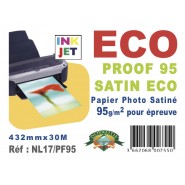 Proof 125 Satin ECO, ink jet digital proofing photo paper 95gsm - 17 inches roll (432mmx30M)