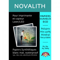 Papier Indéchirable ECO Laser Blanc Satiné 130µ - A3 (100 feuilles)